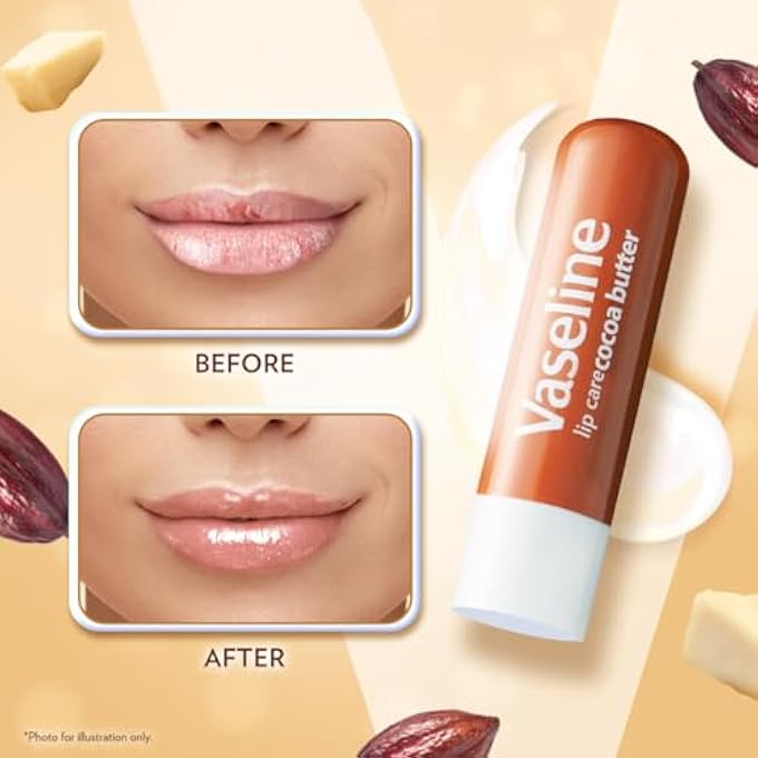 Vaseline LIP THERAPY COCOA BUTTER LIP BALM STICK, UP TO 48-HR LASTING MOISTURIZATION, 4.8G - Image 3